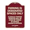 Signmission Parking in Designated Spaces Illegally Parked Vehicles Cited or Towed Alum, 24" x 18", BU-1824-23438 A-DES-BU-1824-23438 - alternate 1
